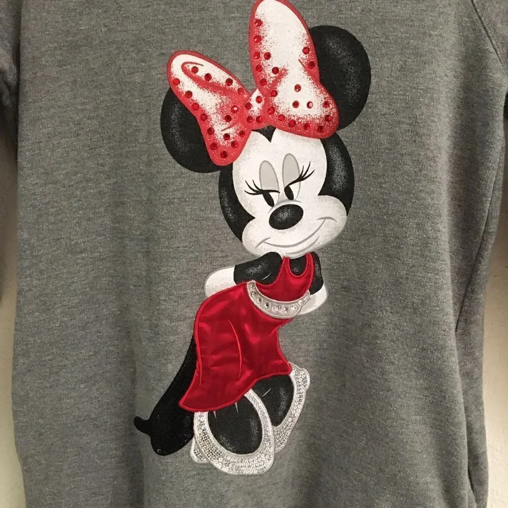 ‎Disney fancy Minnie Mouse tunic hoodie/ mini dress XS*